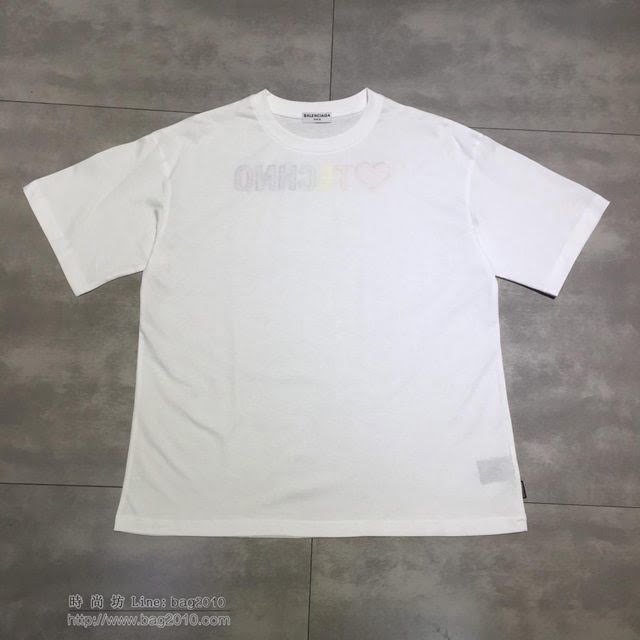 Balenciaga短袖衣 19春夏新款 巴黎世家白色T恤  tzy1627